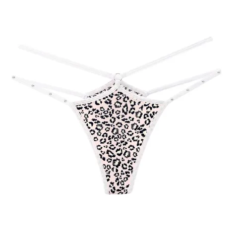 Quần Lót Lọt Khe Sexy Dây Cạp Chéo Đính Đá Lấp Lánh - T363 Trắng