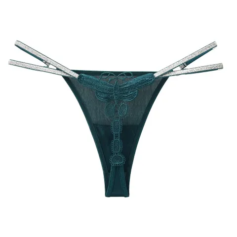 Quần Lót Lọt Khe Sexy Họa Tiết Bướm Gợi Cảm Thanh Lịch Quần Chip Nữ - T359 Xanh Ngọc