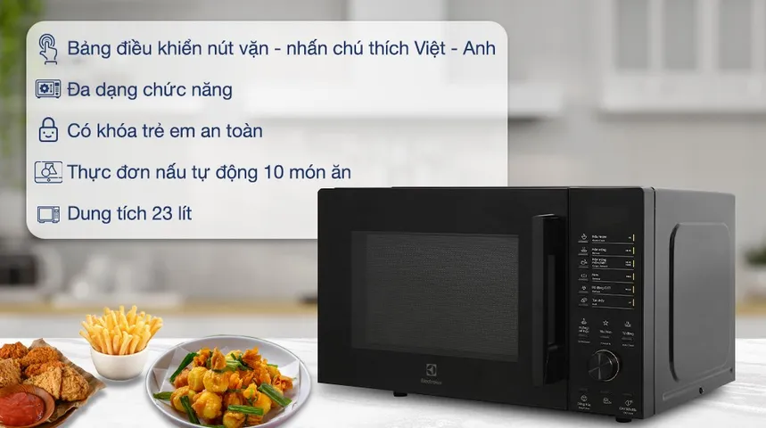 Lò vi sóng có nướng Electrolux EMG23D22B 23 lít