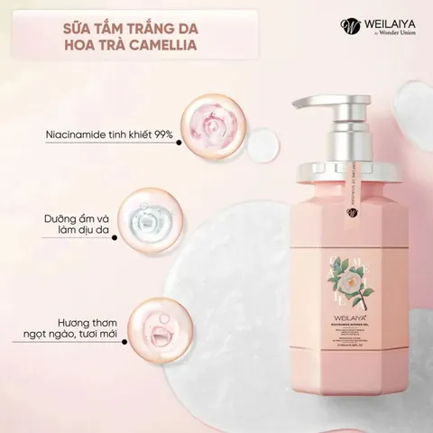 Sữa tắm Weilaiya Giúp Dưỡng Ẩm Trắng Da 450ml [hàng nhập khẩu]