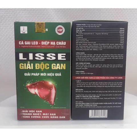 Lisse giải độc gan, hỗ trợ tăng cường chức năng gan, hỗ trợ giải độc gan , hộp 45 viên