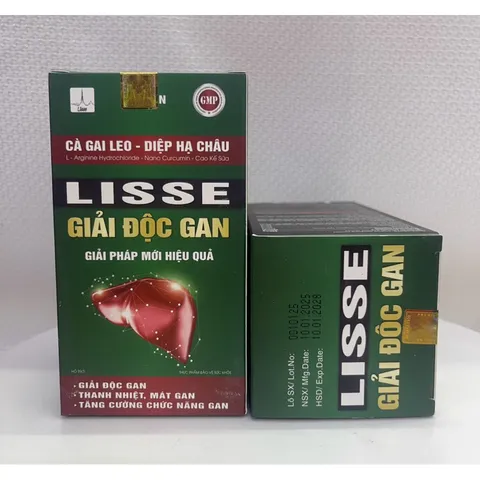 Lisse giải độc gan, hỗ trợ tăng cường chức năng gan, hỗ trợ giải độc gan , hộp 45 viên