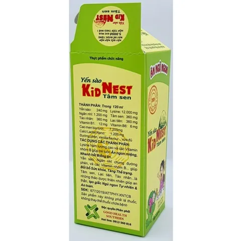 SIRO GIÚP BÉ ĂN NGON NGỦ TỐT KIDNEST TÂM SEN CHAI 120ML GIÁ TỐT