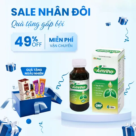 Không Vỏ Siro ho thảoo dược ANVIHO Dùng Được Cho Mẹ Bầu Và Trẻ Sơ Sinh, Chai 100ML