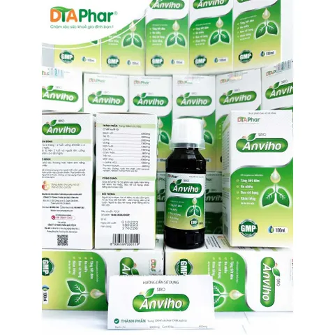 Không Vỏ Siro ho thảoo dược ANVIHO Dùng Được Cho Mẹ Bầu Và Trẻ Sơ Sinh, Chai 100ML