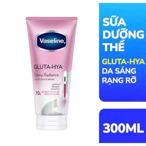 Sữa Dưỡng Thể Vaseline Healthy Bright Gluta HYA Serum 70X 300ml Chính Hãng 807424