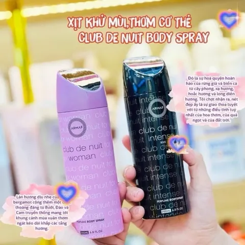 Xịt Khử Mùi Toàn Thân Hương Nước Hoa Armaf Club De Nuit  Women/Man 200ml - Chính Hãng 807493