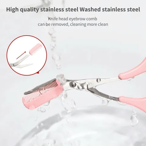 Bộ Dụng Cụ Cắt Tỉa Lông Mày Chuyên Nghiệp Với Kéo Và Lưỡi Dao Cạo 807654