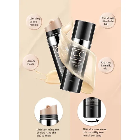 Kem nền che khuyết điểm trang điểm tự nhiên dạng thỏi Images CC Stick tone tự nhiên 808040