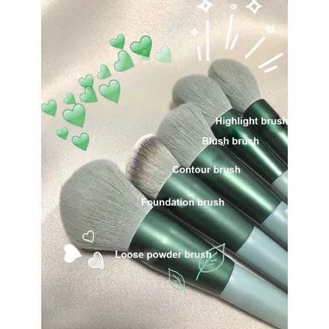 Bộ Cọ Trang Điểm 13 Món Vintage Kèm Túi Nhung, Bộ Cọ Trang Điểm Makeup Cá Nhân Chuyên Nghiệp 808058