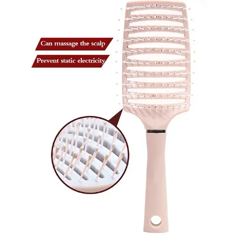 Lược bán nguyệt chải phồng, tạo kiểu tóc, lược chải đầu gỡ rối tóc chuyên dụng, chất liệu nhựa nhẹ, bền, an toàn 808149