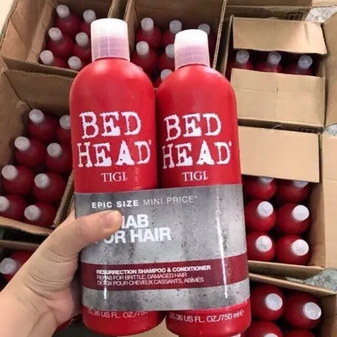 Cặp Dầu gội - xả TIGI Bed Head màu đỏ siêu mượt tóc 750ml/chai 808196