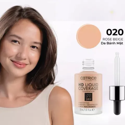 (CHÍNH HÃNG) Kem Nền Catrice FM1-2306-33 HD Liquid Coverage Kiềm Dầu 30ml 808213