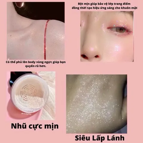PHẤN PHỦ BỘT LOVE  ÁNH NHŨ có kèm bông phấn 808219