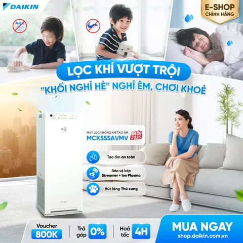 Máy lọc không khí tạo ẩm Daikin MCK555AVMV-W