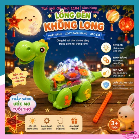 Lồng đèn Trung Thu điện tử có đèn nhạc hiệu ứng phun khói quà tặng cho bé trai và bé gái