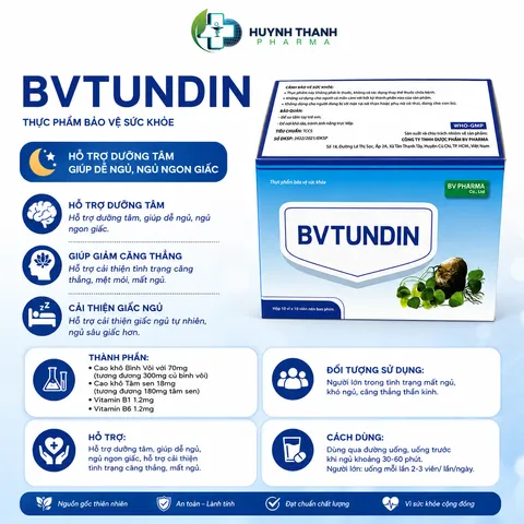 VIÊN UỐNG HỖ TRỢ GIẤC NGỦ BVTUDIN HỘP 100 VIÊN