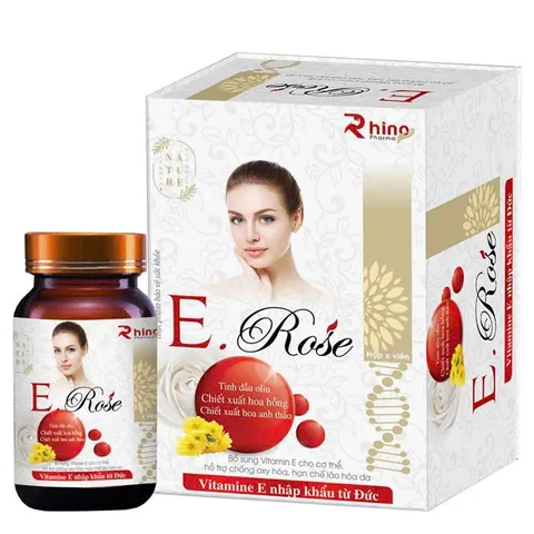 Vitamin E.ROSE-bổ sung vitamin E cho cơ thể,hỗ trợ tăng cường khả năng chống oxy hoá,giúp làm chậm quá trình lão hoá da