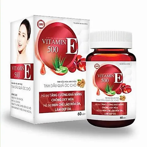 Vitamin E 500 DK – Viên Uống Đẹp Da, Chốngg Lãoo Hóaa, Cải Thiện Nội Tiết Tố Nữ (60 viên)