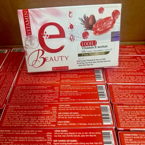 Viên Vitamin E đỏ tinh dầu thông đỏ dầu gấc giúp giảm nám trắng sáng da bổ trứng hỗ trợ sinh sản hiệu quả chính hãng
