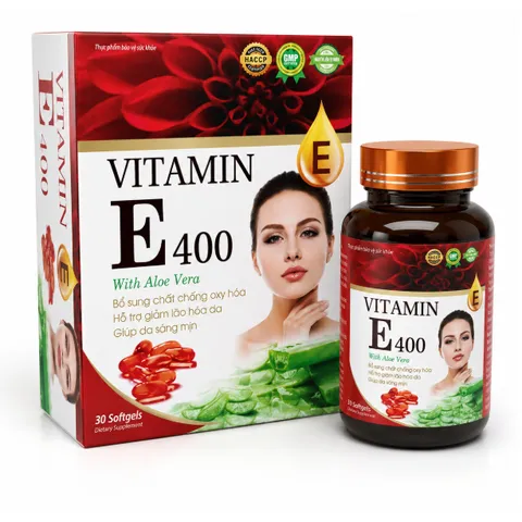 Vitamin E 400 Vitamin E Natural 400 Chống Oxy Hoá Đẹp Da sáng da, mờ thâm, tăng đàn hồi cho da