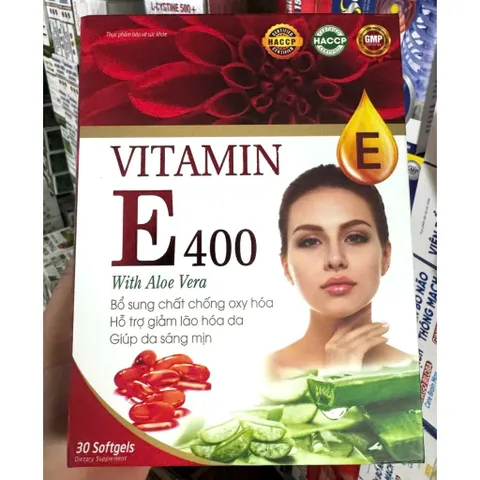 Vitamin E 400 Vitamin E Natural 400 Chống Oxy Hoá Đẹp Da sáng da, mờ thâm, tăng đàn hồi cho da