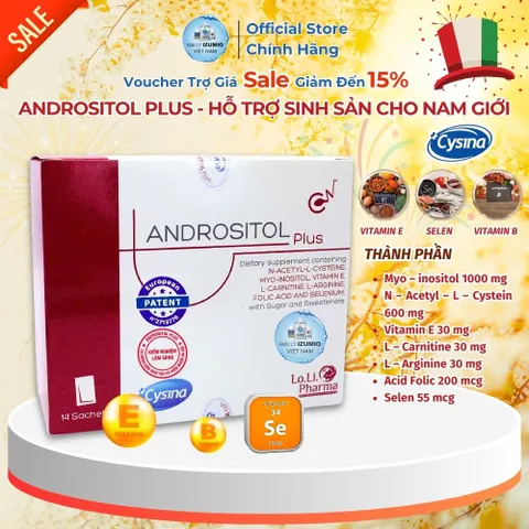 Andrositol Plus - Hỗ Trợ Sinh Sản Nam Giới, Tăng Cường Tinh Trùng Hiệu Quả - Sản Phẩm Chính Hãng Nhập Khẩu Từ Ý