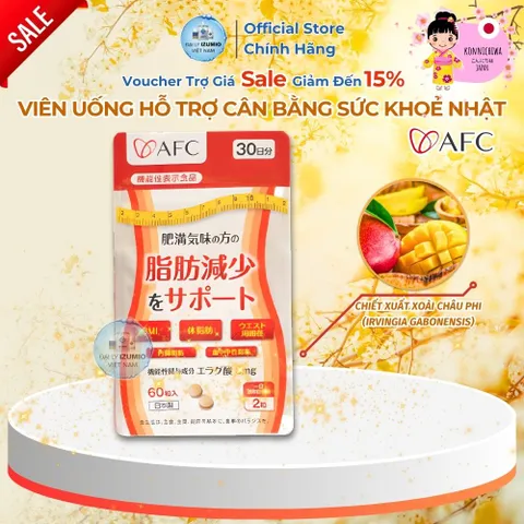 Viên Uống Hỗ Trợ Giảm Mỡ Nội Tạng Afc - Ellagic Acid Nhật Bản (60 Viên) - Cải Thiện Vòng Eo, Hỗ Trợ Sức Khỏe