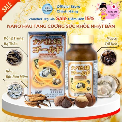Tinh Chất Hàu Biển Nano Oyster Gold Nhật Bản 120 Viên - Hỗ Trợ Tăng Cường Sức Khỏe Nam Giới Nhập Khẩu Chính Hãng