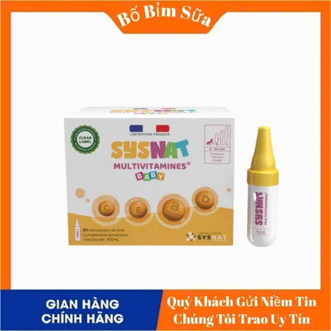 Sysnat Multivitamines _ Vitamin Tổng Hợp Hỗ Trợ Sức Khỏe Tăng Cường Miễn Dịch Cho Bé