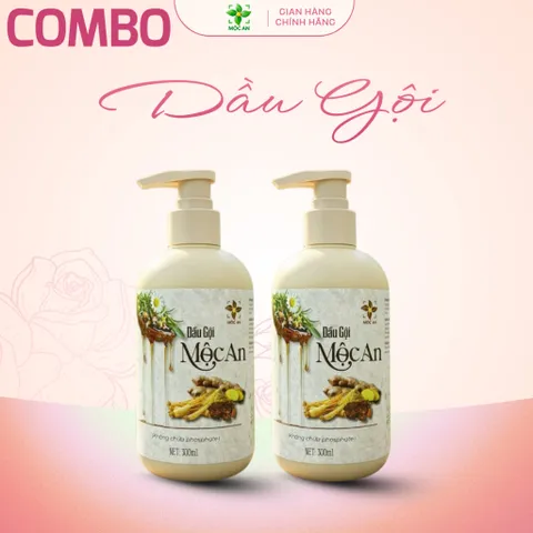 [ MUA 1 TẶNG 1 KHĂN MẶT CAO CẤP ] MỘC AN Dầu Gội Thiên Nhiên 300ml - Thành Phần Nhân Sâm Gừng Bồ Kết Hà Thủ Ô Bồ Hòn