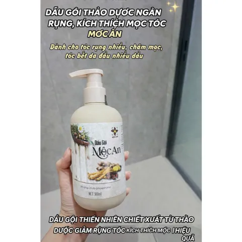 [ MUA 1 TẶNG 1] Dầu Gội MỘC AN Thành Phần Từ Thiên Nhiên Nhân Sâm + Gừng + Bồ Kết Chai 300ml