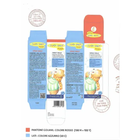 [ Chính Hãng ]  Xịt Họng Cho Bé Fitobimbi Golanil Junior Spray Orale Giúp Giảm Ho, Đau Rát Hộp 30ml 808519