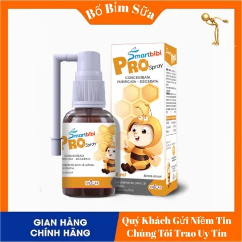 Smartbibi Pro Spray hỗ trợ tăng cường sức khỏe Đường hô hấp trên làm dịu ho, giảm đau họng 808524