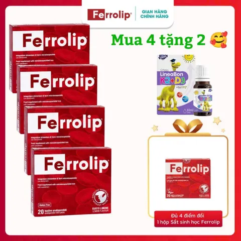 Sắt Hữu Cơ Ferrolip liposome bổ sung sắt cho mẹ bầu phụ nữ mang thai người thiếu sắt