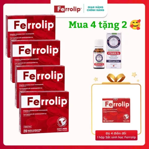 Sắt Hữu Cơ Ferrolip liposome bổ sung sắt cho mẹ bầu phụ nữ mang thai người thiếu sắt