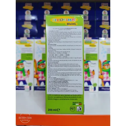 Fitobimbi Broncamil - Hỗ trợ giảm ho đờm, ho do lạnh, viêm họng, viêm phế quản (Chai 200ml) 808555