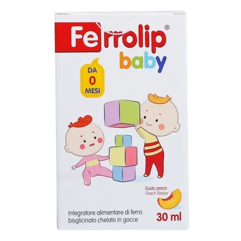 🆘 Sắt FERROLIP BABY sắt hữu cơ dạng siro nhỏ giọt nhập khẩu Italya Hộp 30ml Hàng Chính Hãng