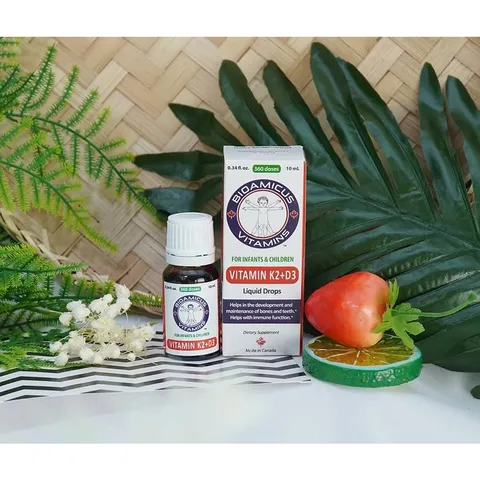 BioAmicus VITAMIN K2+D3 vitamin bao kép chống còi xương, giúp bé tăng chiều cao tối đa Lineabon