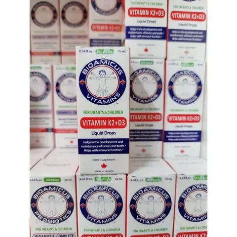 BioAmicus VITAMIN K2+D3 vitamin bao kép chống còi xương, giúp bé tăng chiều cao tối đa Lineabon