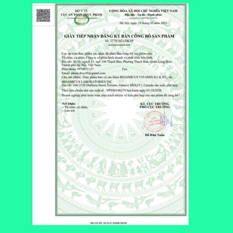 BioAmicus VITAMIN K2+D3 vitamin bao kép chống còi xương, giúp bé tăng chiều cao tối đa Lineabon