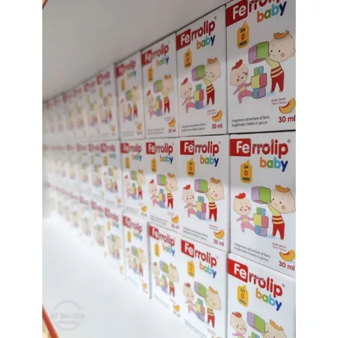 🆘 Sắt FERROLIP BABY sắt hữu cơ dạng siro nhỏ giọt nhập khẩu Italya Hộp 30ml Hàng Chính Hãng