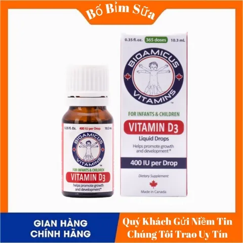 🆘 Bioamicus Vitamin D3 Bổ Sung Vitamin D3 Giúp Phát Triển Xương, Răng Ở Trẻ 808564