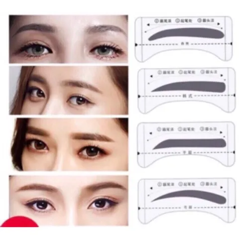 Khuôn Dán Tạo Hình Chân mày set 16 khuôn 8 dáng mày 808682