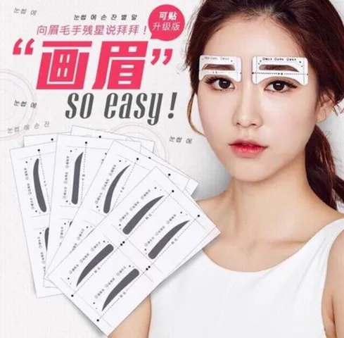 Khuôn Dán Tạo Hình Chân mày set 16 khuôn 8 dáng mày 808682