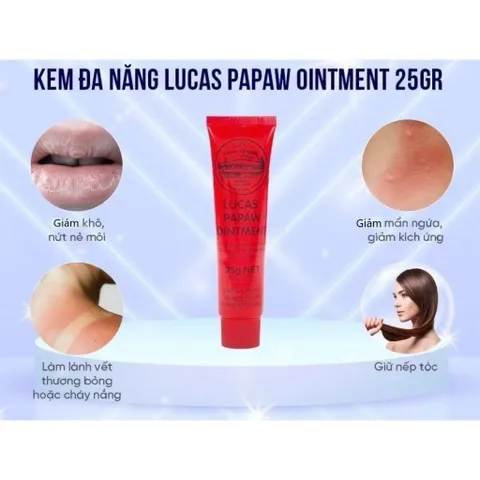 Tuýp Gel Dưỡng ẩm môi, làm mềm da Kem Lucas's Papaw 25g An toàn cho mẹ & bé Chiết xuất đu đủ thiên nhiên 808859
