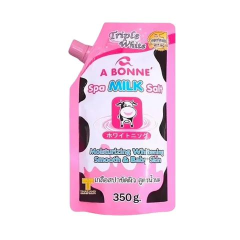 Muối tắm sữa bò, tẩy tế bào chết body muối bò A Bonne trắng sáng mềm da dưỡng ẩm Spa Milk Salt Thái Lan 350gr 808925