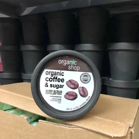 Muối Tẩy Tế Bào Chết Toàn Thân Organic Shop dạng muối hạt Organic Coffee & Sugar Body Scrub 250ml HandMade 809234