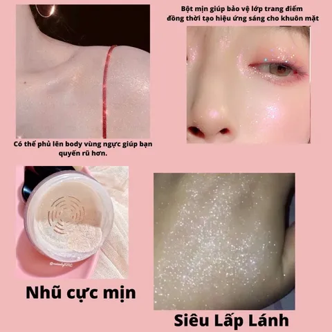 PHẤN PHỦ BỘT LOVE  ÁNH NHŨ có kèm bông phấn 809371