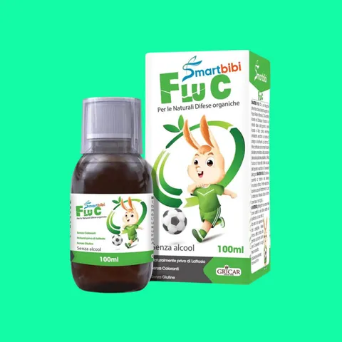 Siro Cảm Cúm Smartbibi Flu C Giúp Giảm Đau Rát Họng, Viêm Họng Do Cảm Lạnh, Cảm Cúm Cho Bé TPBVSK 100ml